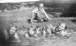 Blanchard girls at the Pecos River