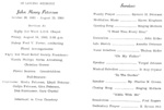 John Peterson's funeral program