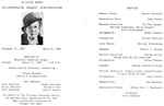 Florence Peterson's funeral program