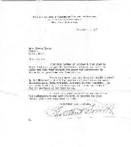 Letter from George Albert Smith
